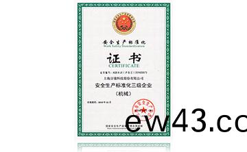 安全生産(chan)標準化證書